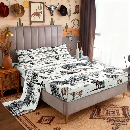 Miniatura 31 de Castle Fairy Juego de sábanas de motocross tamaño twin, juego de ropa de cama verde con diseño de panal ombré, decoración de habitación de niños