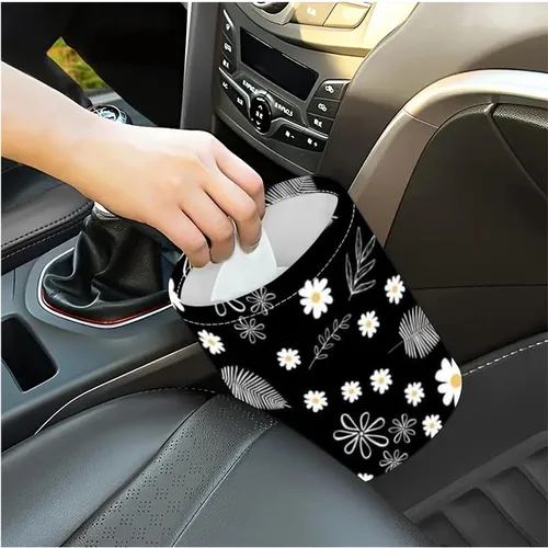Miniatura 19 de Papelera portátil reutilizable impermeable para automóvil, organizador de vehículos multiusos, esenciales para viajes por carretera (abeja)