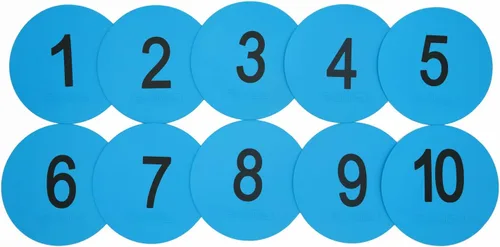 Miniatura 6 de Marcadores de puntos numerados de 6 pulgadas, material TPE antideslizante para el suelo, impermeable, para marcas de campo y cancha, fitness