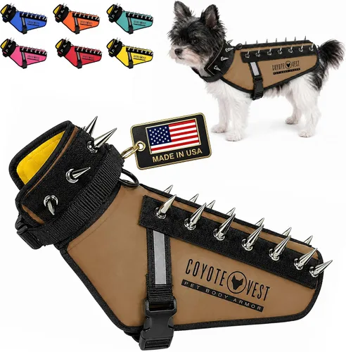 Miniatura 21 de CoyoteVest Chaleco Protector de Arnés para Perro, Accesorios Reflectantes para Perro con Picos para Proteger a tu Mascota de Ataques de Rapaces