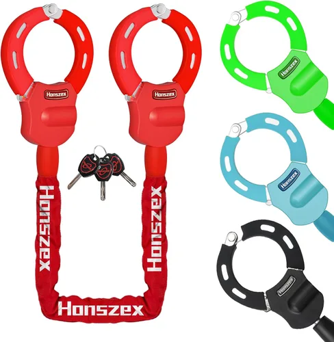 Miniatura 9 de Cerraduras de Scooter Eléctrico Honszex Antirrobo, Soporte para Teléfono de Scooter y Candado de Cadena de Scooter con Llave, Candado Antirrobo