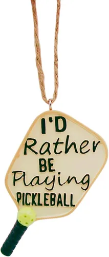 Miniatura 4 de Wowser Adornos de Navidad de paleta de pickleball – Juego de 3 diseños surtidos, decoraciones colgantes de árbol de vacaciones de 3 pulgadas, regalo