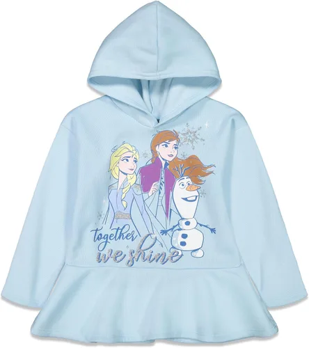 Miniatura 4 de Disney Frozen Olaf Princess Anna Queen Elsa - Conjunto de sudadera con capucha y leggings de forro polar para niñas pequeñas y grandes
