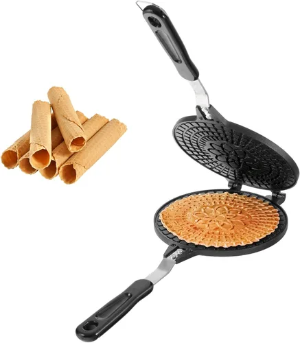 Miniatura 8 de Dyna-Living Máquina para hacer conos de gofres, máquina de cono de helado para el hogar, antiadherente, 7.9 pulgadas, molde para rollitos de huevo