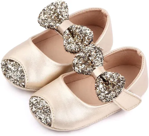 Miniatura 5 de Baby Girls Shoes Mary Jane Flats Shoes Anti-Slip Soft Rubber Sole Toddler First Walkers Princess Dress Shoes