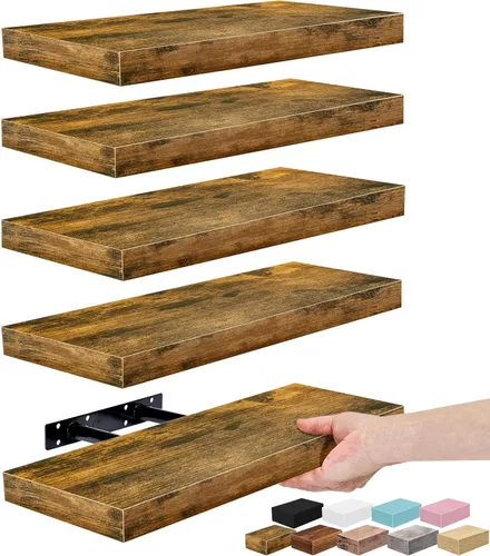 Miniatura 17 de Sorbus Estantes flotantes para pared, estante flotante de 16 pulgadas para cocina, dormitorio, sala de estar, baño, hogar y decoración de pared