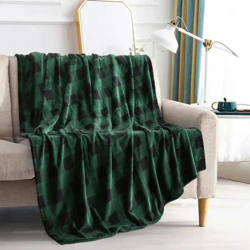 Miniatura 25 de Elegant Comfort Velvet Touch Ultra Lujosa Manta/Frazada de Vellón con Estampado Navideño de Vacaciones - 50 x 60 pulgadas, (Flor de Pascua), 50 x 60