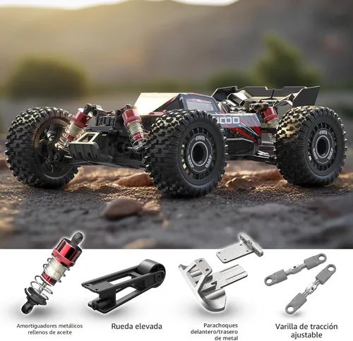 Miniatura 3 de Jetwood 1/16 Coche RC Rápido Sin Escobillas para Adultos, Coche RC de Control Remoto RTR de Alta Velocidad Máx 42 mph, Camión RC Eléctrico