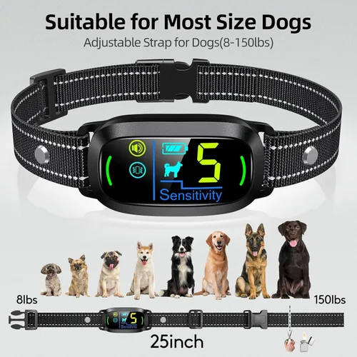 Miniatura 5 de FAFAFROG Collar Antiladridos para Perros de Tamaño Grande, Mediano y Pequeño, Collar Antiladridos Inteligente Recargable, Collar de Adiestramiento