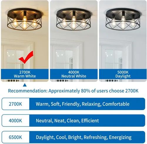 Miniatura 4 de ANWIO Bombillas LED Edison vintage, paquete de 3 unidades, 7 W, equivalente a 60 W, no regulables, ST58 2700 K, bombillas de filamento LED antiguo