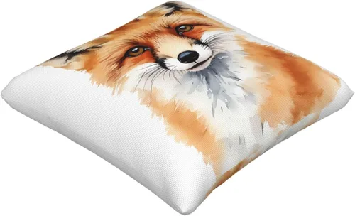 Miniatura 2 de Bay Fox - Fundas de almohada de 18 x 18 pulgadas, fundas de almohada cuadradas de lino de zorro de acuarela para sofá, dormitorio, sala de estar