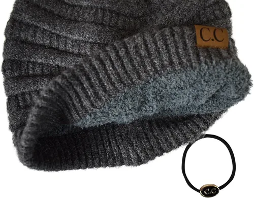 Miniatura 407 de C.C Trendy Warm Chunky Soft Stretch Cable Knit Beanie