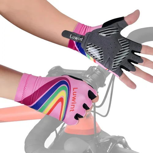 Luwint Guantes deportivos acolchados de gel para niños de 3 a 8 años, guantes de ciclismo transpirables para ciclismo, ejercicio, correr, entrenar