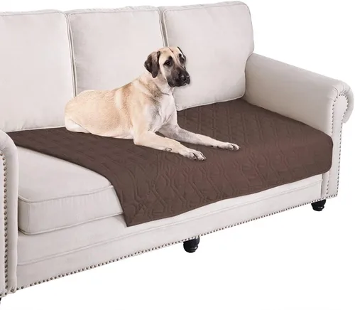 Miniatura 119 de Ameritex Funda Impermeable para Cama de Perro Manta para Mascotas para Muebles Cama Sillón Sofá Reversible Azul marino+azul piedra
