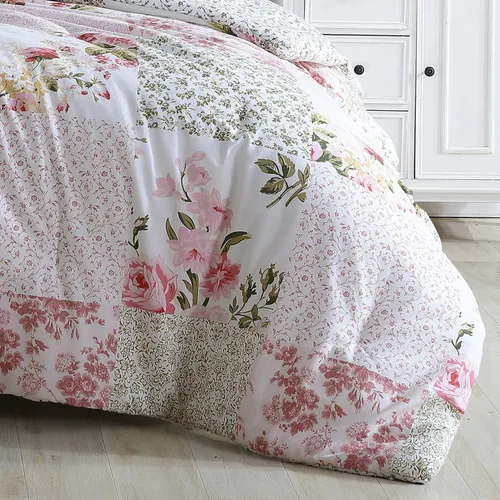 Miniatura 4 de Laura Ashley Inicio - Juego de edredón tamaño individual, ropa de cama reversible de algodón, incluye funda a juego con funda de almohada europea