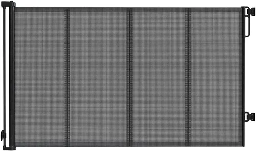Miniatura 26 de Reinforced 120" Extra Wide Retractable Baby Gates for Stairs, Mesh Saftey Gate for Pets, 10 Foot Retractable Dog Gate, No Drilling, One-Hand