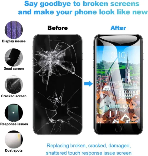 Miniatura 4 de EFAITHFIX para iPhone 8/SE 2020 Reemplazo de pantalla LCD blanca de 4.7 pulgadas, marco de montaje de pantalla táctil 3D, digitalizador con kit