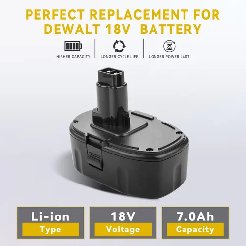 Miniatura 2 de Batería de iones de litio de repuesto de 7.0Ah para Dewalt 18V DC9096 DC9098 DC9099 DC9180 DC9181 DC9182 DE9039 DE9095 DE9096 DE9098 DE9503 DW9095