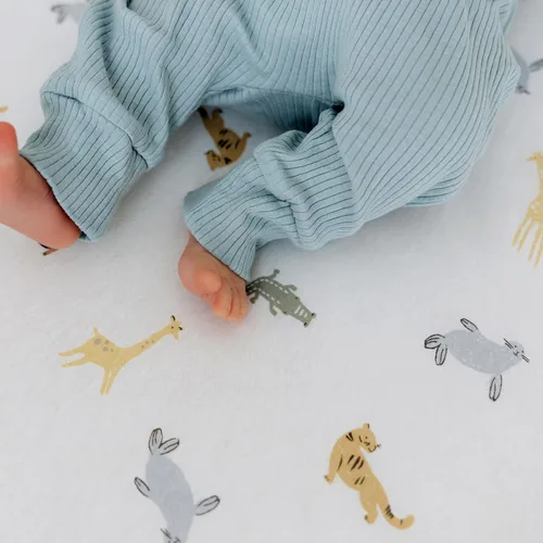 Miniatura 4 de Dreamology Sábanas de cuna estándar 100% algodón para niños y niñas, sábanas bajeras de algodón para cuna, para niñas, niños y camas de niños