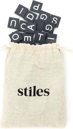 Miniatura 19 de Stiles 100 piezas de azulejos magnéticos de letras, letras magnéticas de madera para pizarra blanca, refrigerador o tablero de letras magnéticas