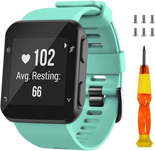 NotoCity Correa de reloj de repuesto de silicona suave para Garmin Forerunner 35, compatible con Forerunner 35 Smartwatch Verde menta