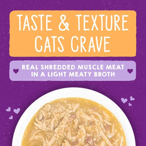 Miniatura 2 de Stella & Chewy's Carnivore Cravings Savory Shreds - Comida húmeda para gatos - Fórmula de alta humedad con pollo premium sin jaula y carne de res