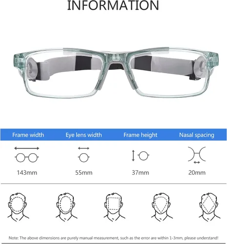 Miniatura 2 de SooGree Gafas deportivas para hombres y mujeres, gafas protectoras para béisbol, correr, deportes, ciclismo, gafas Marco Verde Gris Pad