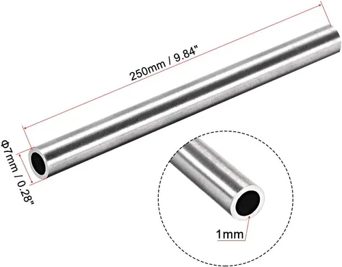 Miniatura 2 de uxcell Tubo recto inconsútil de la longitud del grueso de pared de la tubería redonda de 23.0 ft m OD 3.3 ft m del acero inoxidable 304