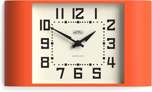 Miniatura 10 de NEWGATE® Metro Clock Reloj de pared retro 17 pulgadas de ancho Negro Estilo de mediados de siglo para cocina, sala de estar u oficina