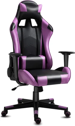 Miniatura 20 de Silla de gamer con reposacabezas y apoyo lumbar, silla giratoria y reclinable de oficina de altura ajustable y respaldo alto
