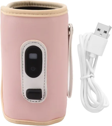 Miniatura 5 de HEEPDD Calentador de biberones portátil con 5 ajustes de temperatura, alimentado por USB, 3 minutos, calor rápido, tamaño compacto, para leche