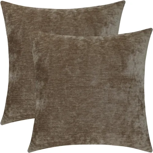 Miniatura 57 de Jeneoo - Fundas de almohada decorativas rojas brillantes de chenilla suave, fundas de cojín cómodas y sólidas para sofá de sala de estar
