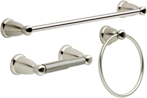 Miniatura 10 de Franklin Brass Kinla Juego de accesorios para toallas, cromado pulido, accesorios de baño, KIN5PC-PC Cromo pulido