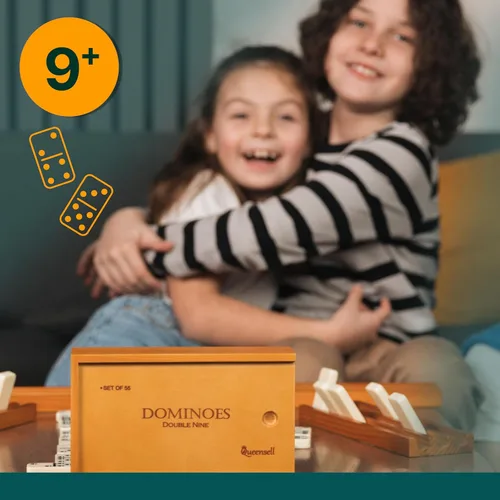 Miniatura 5 de Juego de dominó doble 9 – Juego de dominó para adultos y niños a partir de 8 años – Juego de dominó doble nueve, juegos de mesa clásicos – Juego