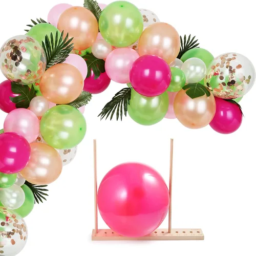 Miniatura 5 de Auihiay Regla de medición de globos de madera ajustable de 12 tamaños, herramienta de medición para decoraciones de globos, arcos, columnas