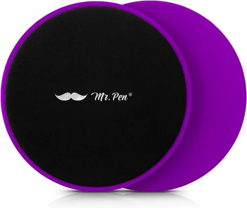 Miniatura 11 de Mr. Pen Deslizadores centrales para entrenar – Paquete de 2 discos deslizantes de entrenamiento de doble cara Azul