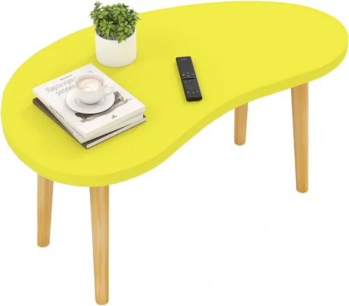 Miniatura 10 de Mesa de café Funecy Mesa baja con patas robustas de madera maciza, mesa de piso para sentarse en el suelo, almacenamiento y muebles para sala
