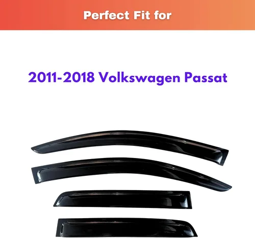Miniatura 482 de KPY Visor de ventana compatible con Kia Soul 2009-2013, Protector contra lluvia de 4 unidades, deflectores de ventilación de ventana lateral