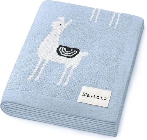 Miniatura 25 de Manta de punto para bebé, 100% algodón, suave, acogedora, para envolver cuna, manta de regalo para recién nacidos, bebés, niños pequeños, unisex 12