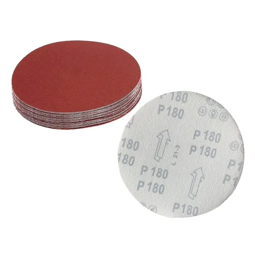 Miniatura 10 de [Paquete de 20] discos de lija de grano 80 de 7 pulgadas, papel de lija abrasivo de óxido de aluminio