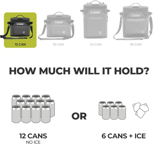 Miniatura 4 de CORE - Bolsa de enfriador suave a prueba de fugas magnética con cremallera impermeable Bolsa aislada enfriador portátil Mejor enfriador suave