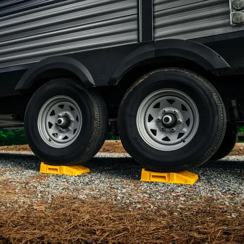 Miniatura 8 de Camco Fasten - Rampas de nivelación para remolque de autocaravana prémium con mango práctico, diseño de anidación para almacenamiento de caravana