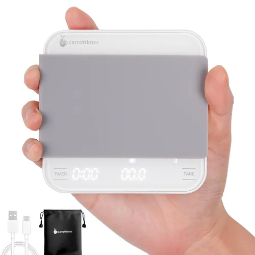 Miniatura 8 de Mini báscula de café recargable con temporizador, escala de espresso de precisión de 4.4 lbs/0.00 oz, báscula de café digital portátil con 4 modos