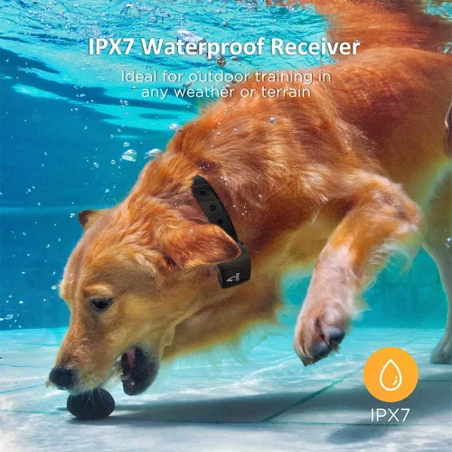 Miniatura 4 de PATPET Collar de entrenamiento para perros grandes – IPX7 impermeable E collar para perros con pitido, vibración y modos estáticos