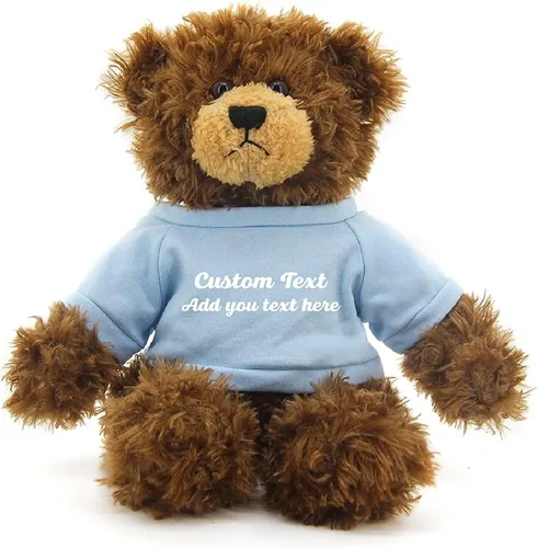 Miniatura 7 de Oso Brandon de chocolate personalizado – Juguete de peluche personalizado de 12 pulgadas – Regalo perfecto de oso personalizado para graduación, San