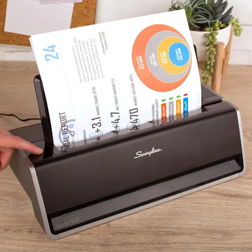 Miniatura 3 de Swingline, perforadora eléctrica comercial de papel, Platino