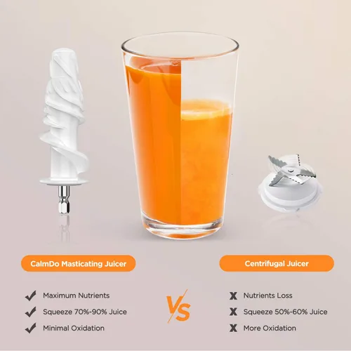 Miniatura 2 de Iurrek E3C - Extractor de jugo, exprimidor lento con función inversa, motor antigoteo y silencioso, tornillos de cerámica sin BPA, para frutas