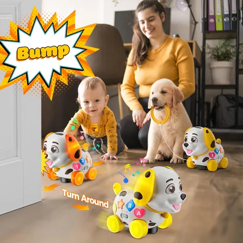Miniatura 3 de Juguetes para bebés de 6 a 12 meses, regalo de primer cumpleaños para niños de 1 año, juguete musical para gatear y caminar, juguete para cachorros