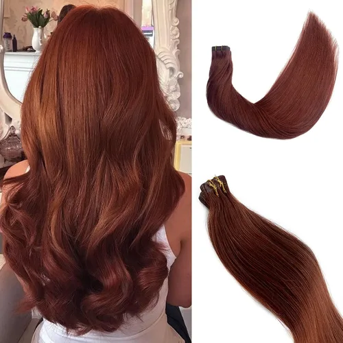 Miniatura 20 de Extensiones de cabello humano rubio con cinta, reflejos rubio ceniza y rubio platino, extensiones de cabello rubio platinado, cinta adhesiva