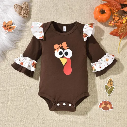Miniatura 32 de HINTINA Conjunto de ropa para bebé recién nacida con diadema para el primer Halloween